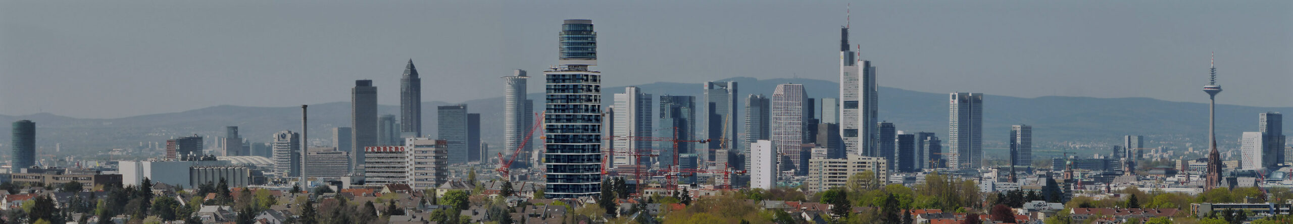 Bastelvorlage Frankfurt am Main - Frankfurt Skyline - Hochhäuser Frankfurt - Wolkenkratzer Frankfurt - Architektur basteln