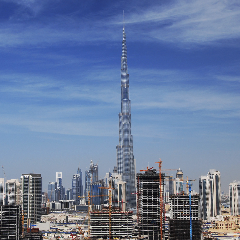 Burj Khalifa in Dubai - Höchster Wolkenkratzer der Welt - Höchstes Hochhaus weltweit